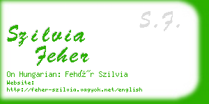 szilvia feher business card